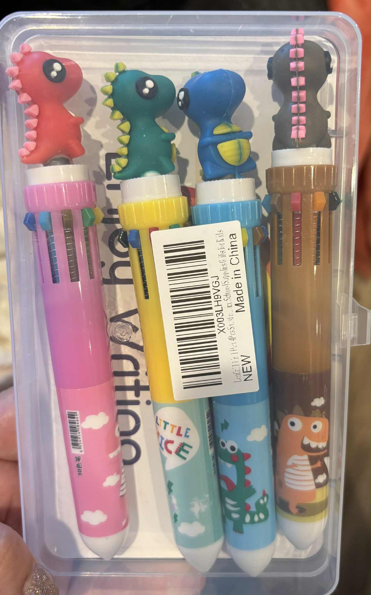 Dinosaur Shuttle Pens – Multi-Color Ink Set (4 Pack)