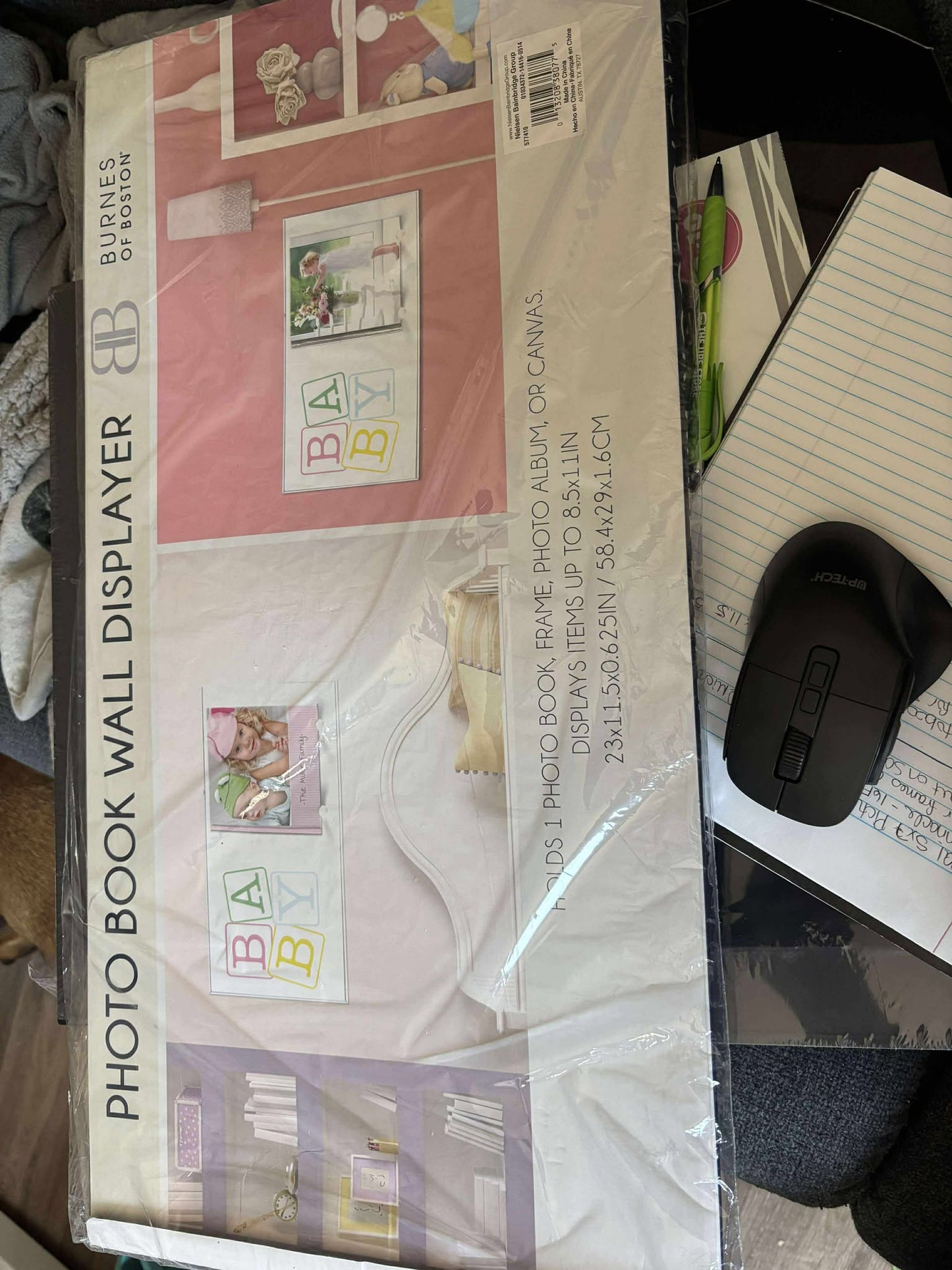 Burnes of Boston Baby Photo Book Wall Displayer – 23x11.5” Nursery Wall Frame