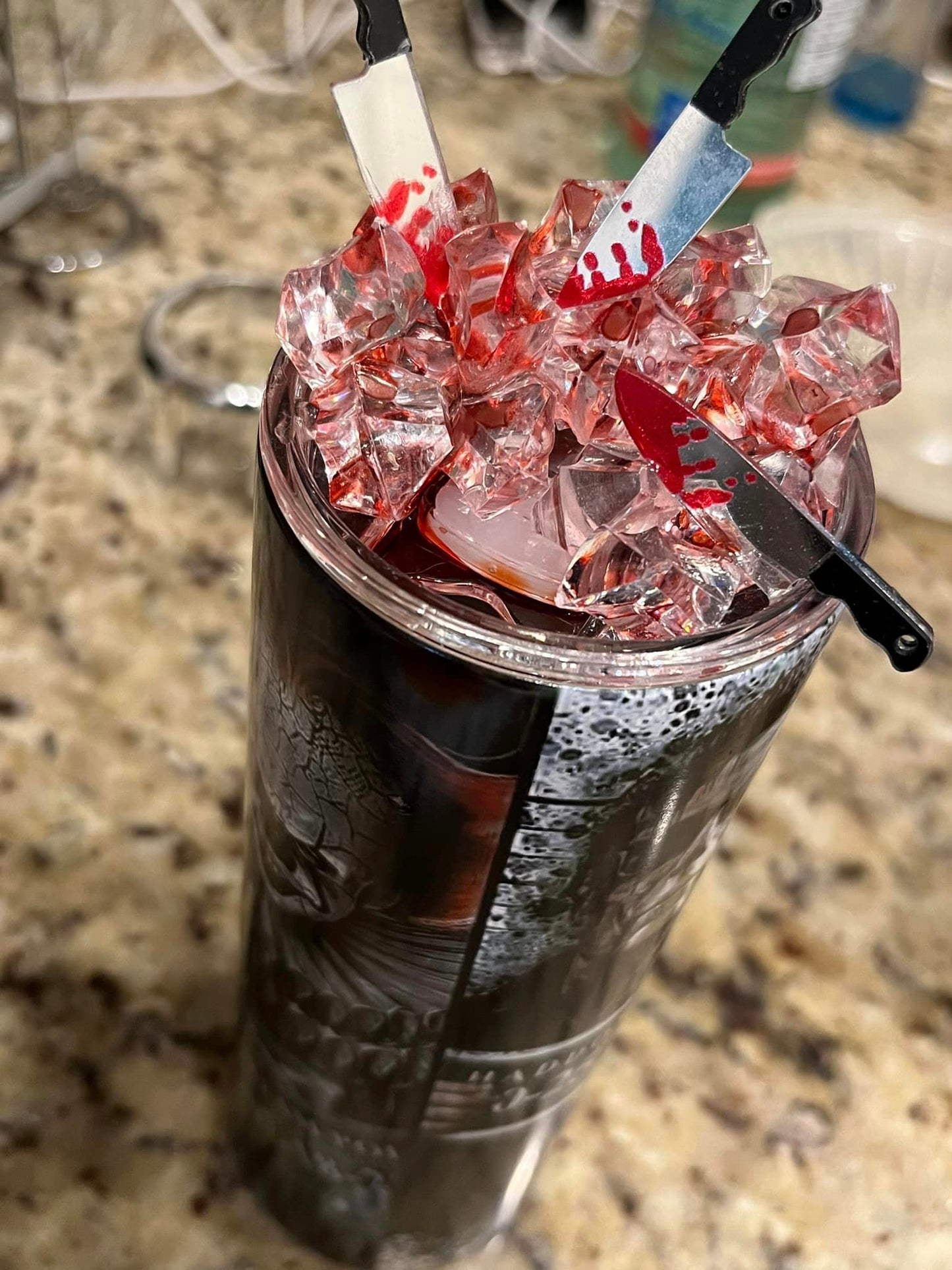 🔪Bloody Blades Tumbler Topper – Slasher Ice Edition