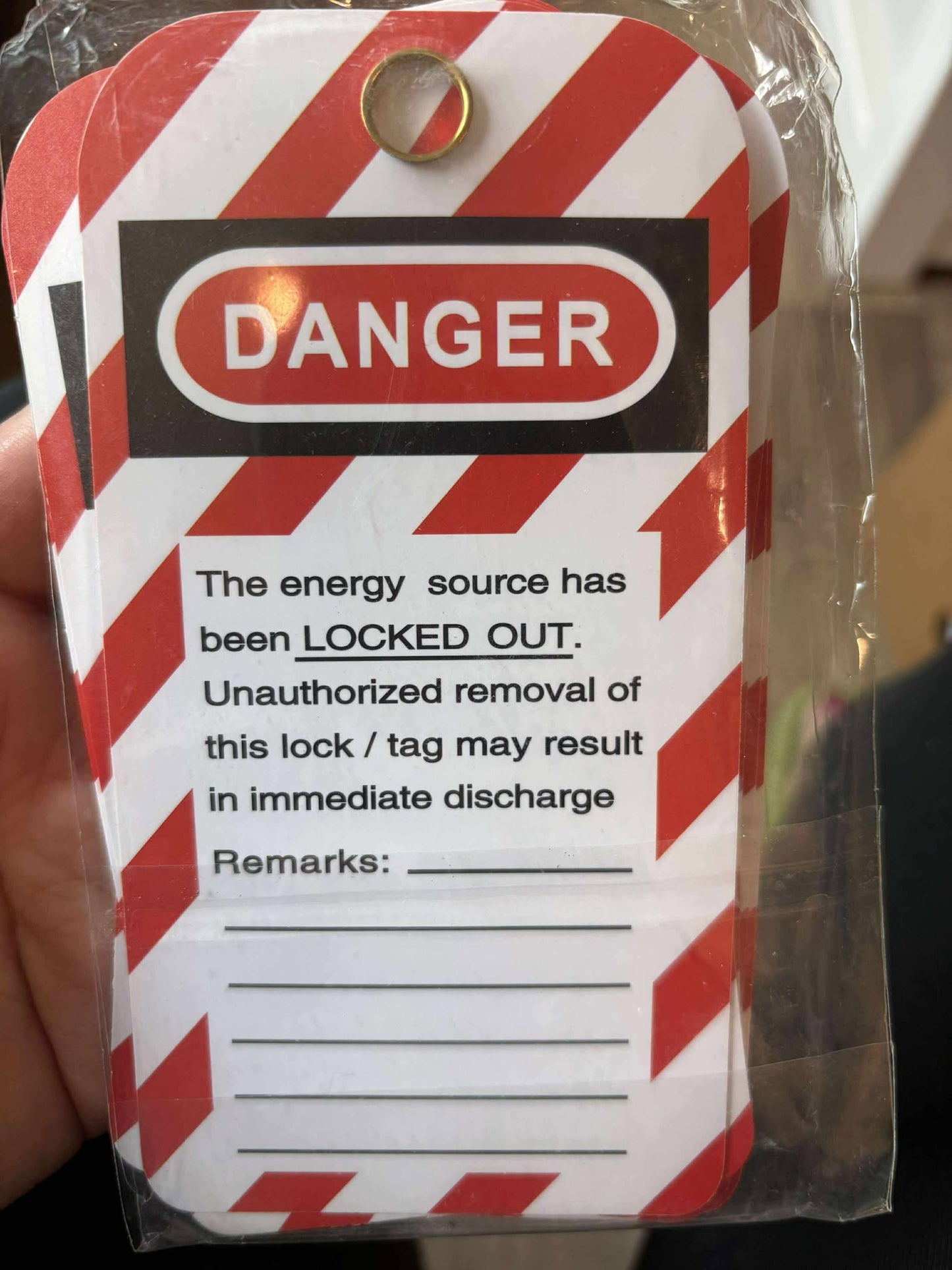 Safety Lockout Padlock with Keys & Danger Tags – OSHA Lockout/Tagout (LOTO) Pack of 10
