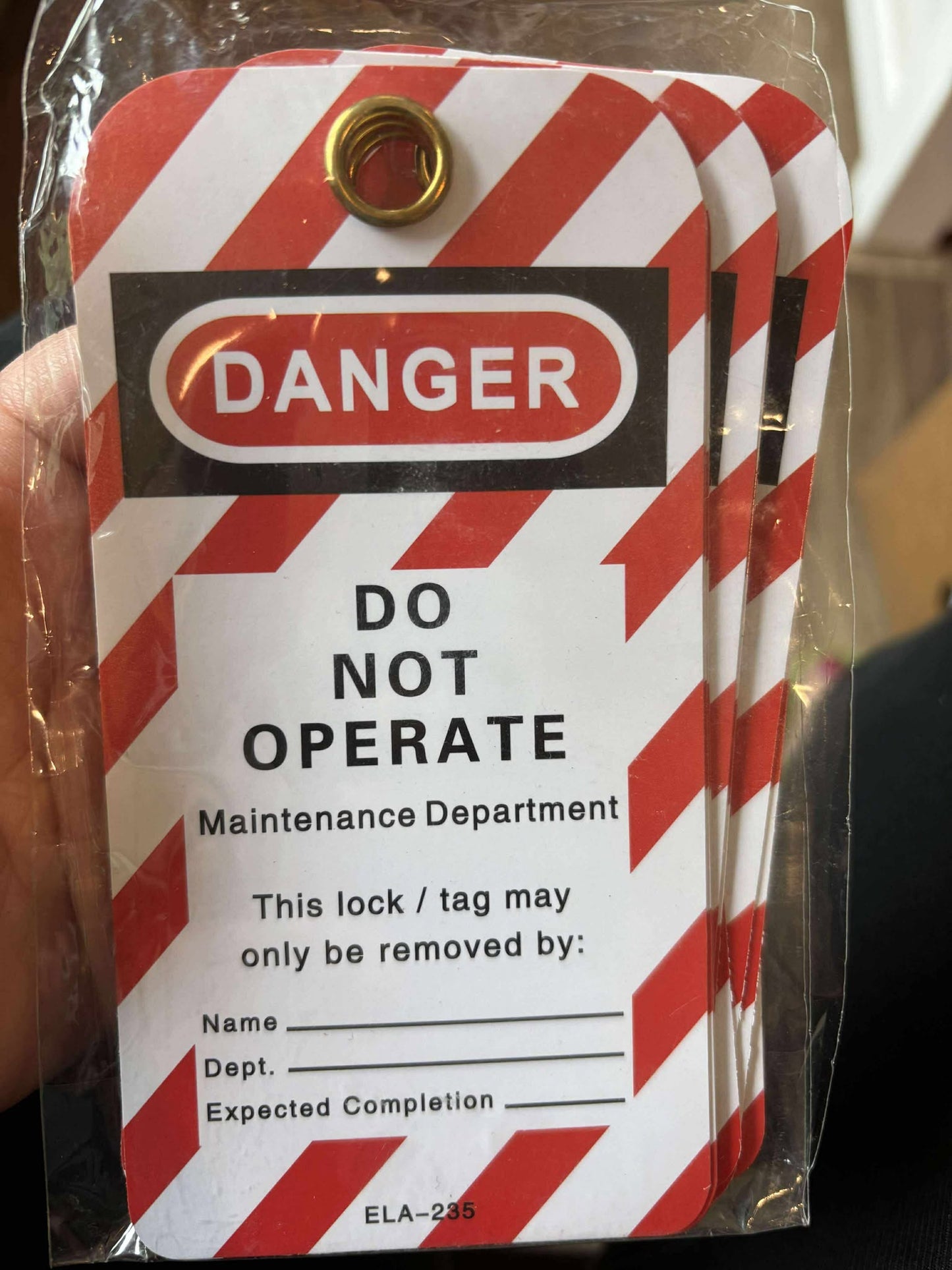 Safety Lockout Padlock with Keys & Danger Tags – OSHA Lockout/Tagout (LOTO) Pack of 10
