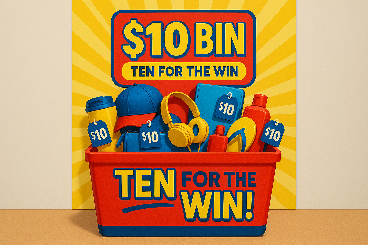 🟧 $10 Bin – “Ten for the Win”