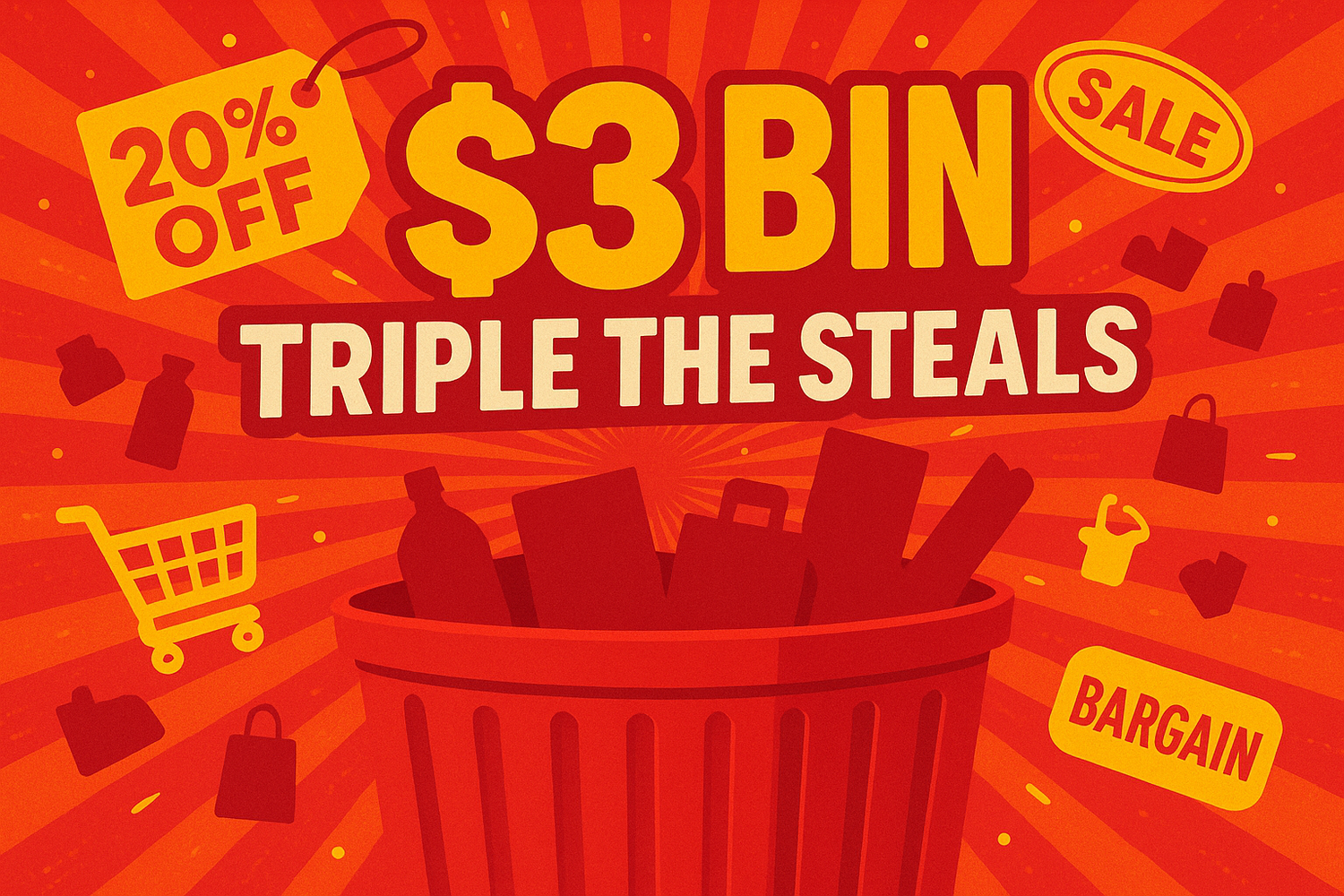 🟩 $3 Bin – “Triple the Steals”