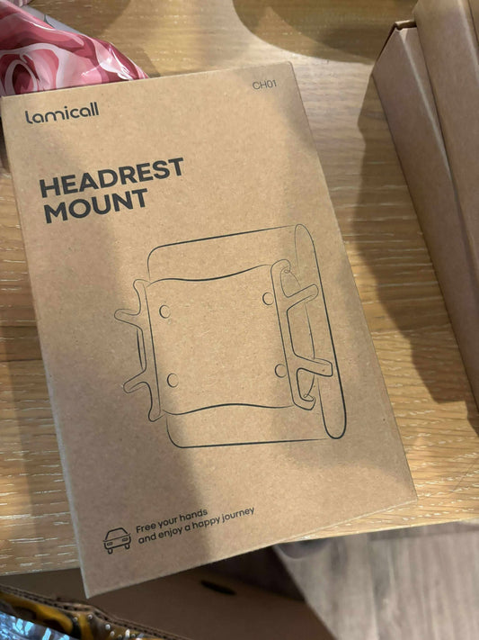 Lamicall Car Headrest Tablet Mount – Backseat Holder for Phones & Tablets