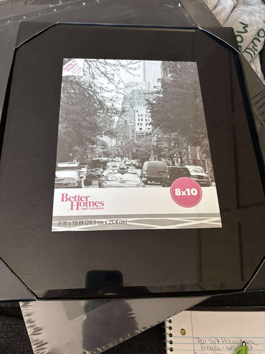 Better Homes & Gardens 8x10 Black Glass Frame – Modern Wall or Tabletop Display