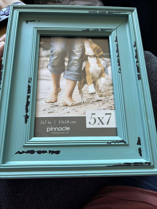 Rustic Teal Distressed 5x7 Picture Frame – Pinnacle Showcase