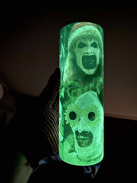 Glow-in-the-Dark Horror Clown Tumbler – 20oz Stainless Steel