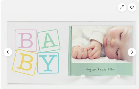 Burnes of Boston Baby Photo Book Wall Displayer – 23x11.5” Nursery Wall Frame