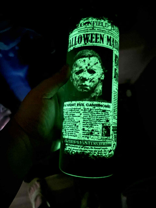 Halloween Massacre” Glow-in-the-Dark Tumbler – 20oz Stainless Steel