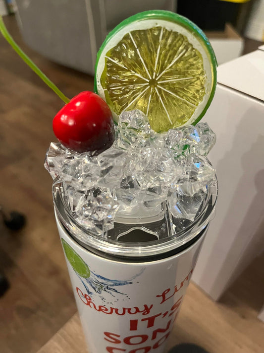 🍒 Cherry Limeade Tumbler Topper – Fizzy & Fun Edition