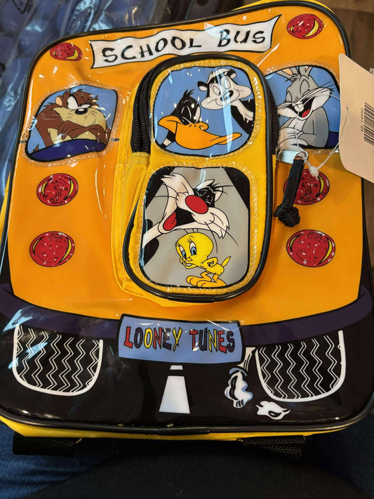 Vintage Looney Tunes School Bus Backpack – 1999 Warner Bros.