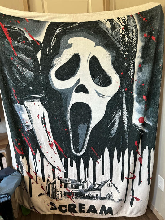 Ghostface Terror – Scream Horror Fleece Blanket (50" X 60")